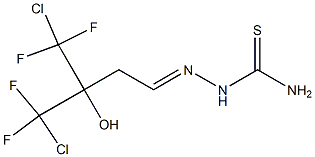 4-Chloro-3-(chlorodifluoromethyl)-4,4-difluoro-3-hydroxybutanal thiosemicarbazone Struktur