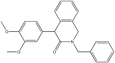 1,4-Dihydro-2-benzyl-4-(3,4-dimethoxyphenyl)isoquinolin-3(2H)-one Struktur