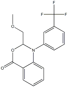 1-[3-(Trifluoromethyl)phenyl]-1,2-dihydro-2-methoxymethyl-4H-3,1-benzoxazin-4-one Struktur