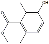 2,6-Dimethyl-3-hydroxybenzoic acid methyl ester Struktur