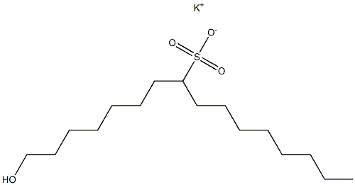 1-Hydroxyhexadecane-8-sulfonic acid potassium salt Struktur