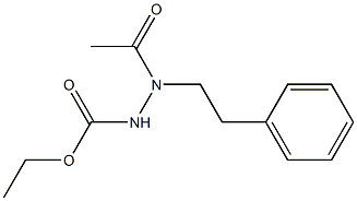 1-(2-Phenylethyl)-1-acetylhydrazine-2-carboxylic acid ethyl ester Struktur