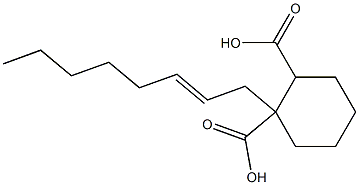 Cyclohexane-1,2-dicarboxylic acid hydrogen 1-(2-octenyl) ester Struktur