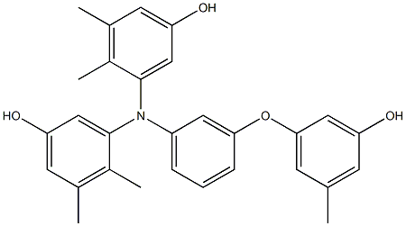 N,N-Bis(5-hydroxy-2,3-dimethylphenyl)-3-(3-hydroxy-5-methylphenoxy)benzenamine Struktur