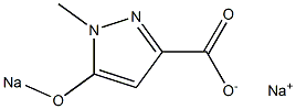 1-Methyl-5-sodiooxy-1H-pyrazole-3-carboxylic acid sodium salt Struktur