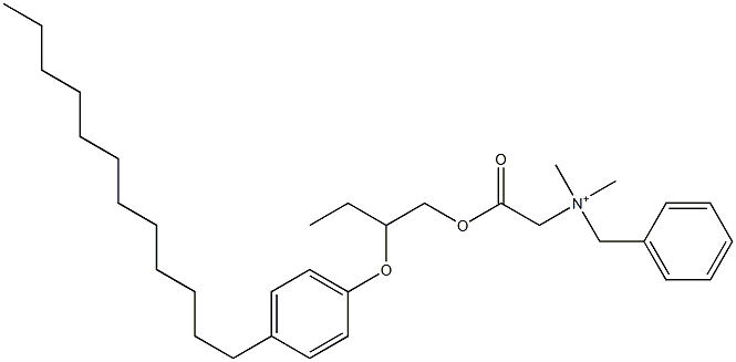 N,N-Dimethyl-N-benzyl-N-[[[2-(4-dodecylphenyloxy)butyl]oxycarbonyl]methyl]aminium Struktur