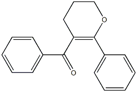 5,6-Dihydro-3-benzoyl-2-phenyl-4H-pyran Struktur