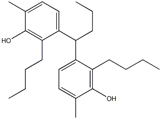 5,5'-Butylidenebis(2-methyl-6-butylphenol) Struktur