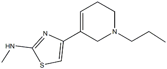 2-(Methylamino)-4-[(1-propyl-1,2,5,6-tetrahydropyridin)-3-yl]thiazole Struktur