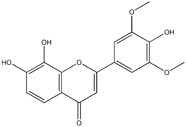 4',7,8-Trihydroxy-3',5'-dimethoxyflavone Struktur