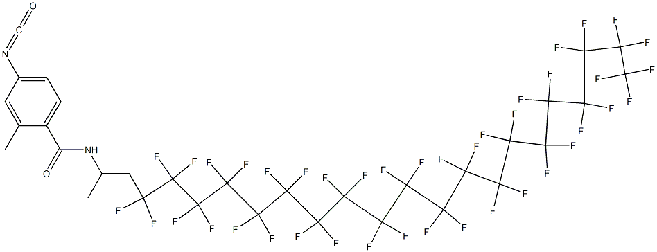 4-Isocyanato-2-methyl-N-[2-(hentetracontafluoroicosyl)-1-methylethyl]benzamide Struktur