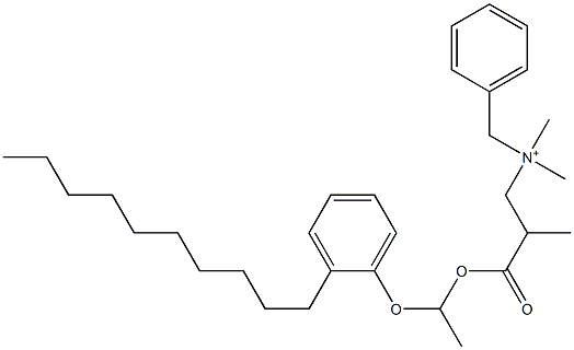 N,N-Dimethyl-N-benzyl-N-[2-[[1-(2-decylphenyloxy)ethyl]oxycarbonyl]propyl]aminium Struktur