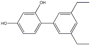 4-(3,5-Diethylphenyl)benzene-1,3-diol Struktur