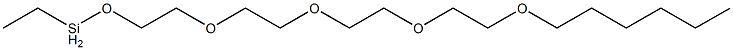 Ethyl[2-[2-[2-[2-(hexyloxy)ethoxy]ethoxy]ethoxy]ethoxy]silane Struktur