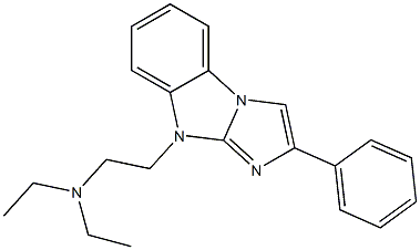 9-[2-(Diethylamino)ethyl]-2-phenyl-9H-imidazo[1,2-a]benzimidazole Struktur