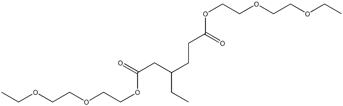 3-Ethyladipic acid bis[2-(2-ethoxyethoxy)ethyl] ester Struktur