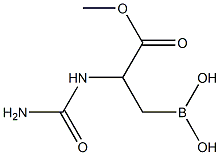 3-Dihydroxyboryl-2-ureidopropionic acid methyl ester Struktur