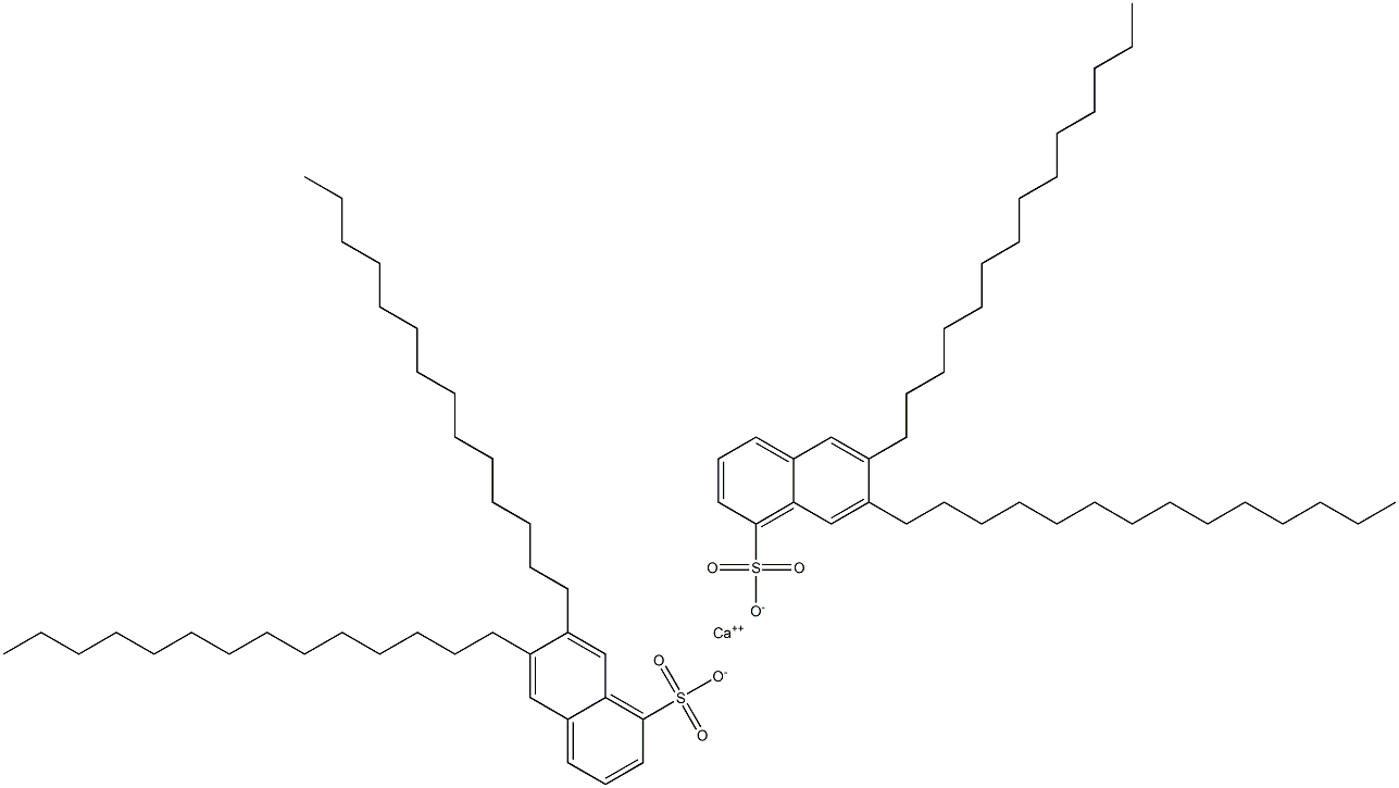 Bis(6,7-ditetradecyl-1-naphthalenesulfonic acid)calcium salt Struktur