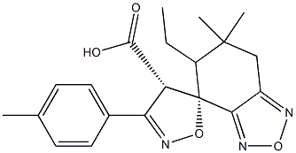 (4S,5S)-6',7'-Dihydro-6',6'-dimethyl-3-(4-methylphenyl)spiro[isoxazole-5(4H),4'(5'H)-[2,1,3]benzoxadiazole]-4-carboxylic acid ethyl ester Struktur