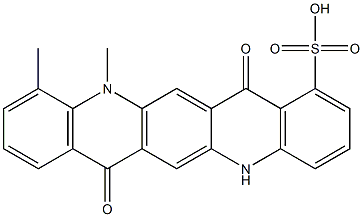 5,7,12,14-Tetrahydro-11,12-dimethyl-7,14-dioxoquino[2,3-b]acridine-1-sulfonic acid Struktur