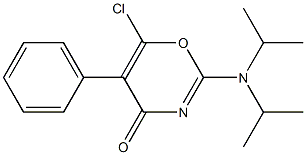 2-(Diisopropylamino)-5-phenyl-6-chloro-4H-1,3-oxazin-4-one Struktur