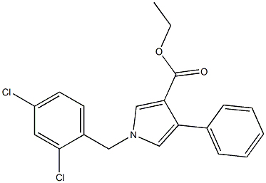 1-(2,4-Dichlorobenzyl)-4-phenyl-1H-pyrrole-3-carboxylic acid ethyl ester Struktur