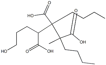 Butane-1,2,3-tricarboxylic acid 1-(3-hydroxypropyl)2,3-dibutyl ester Struktur