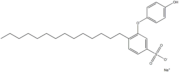 4'-Hydroxy-6-tetradecyl[oxybisbenzene]-3-sulfonic acid sodium salt Struktur