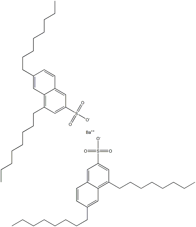 Bis(4,6-dioctyl-2-naphthalenesulfonic acid)barium salt Struktur