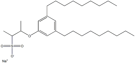 3-(3,5-Dinonylphenoxy)butane-2-sulfonic acid sodium salt Struktur