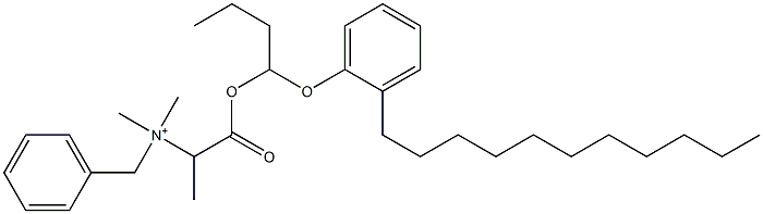 N,N-Dimethyl-N-benzyl-N-[1-[[1-(2-undecylphenyloxy)butyl]oxycarbonyl]ethyl]aminium Struktur