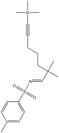 N-[7-(Trimethylsilyl)-2,2-dimethyl-6-heptyn-1-ylidene]-4-methylbenzenesulfonamide Struktur