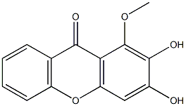 1-Methoxy-2,3-dihydroxyxanthone Struktur