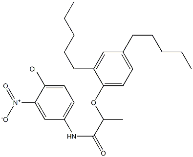 N-(4-Chloro-3-nitrophenyl)-2-(2,4-diamylphenoxy)propanamide Struktur