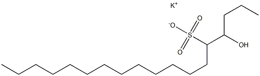 4-Hydroxyoctadecane-5-sulfonic acid potassium salt Struktur