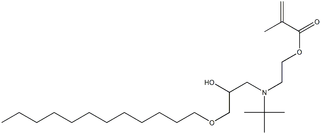 2-Methylpropenoic acid 2-[(1,1-dimethylethyl)[3-(dodecyloxy)-2-hydroxypropyl]amino]ethyl ester Struktur