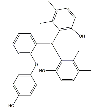 N,N-Bis(6-hydroxy-2,3-dimethylphenyl)-2-(4-hydroxy-2,5-dimethylphenoxy)benzenamine Struktur