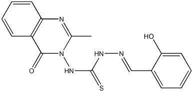 2-Hydroxybenzaldehyde 4-[(3,4-dihydro-2-methyl-4-oxoquinazolin)-3-yl]thiosemicarbazone Struktur