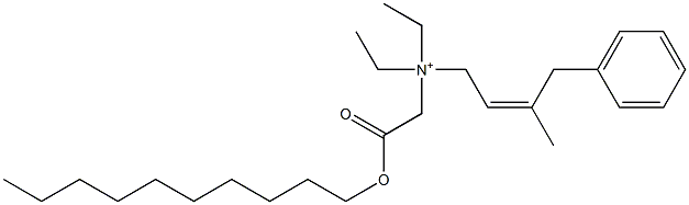 N-(3-Benzyl-2-butenyl)-N-(decyloxycarbonylmethyl)-N-ethylethanaminium Struktur