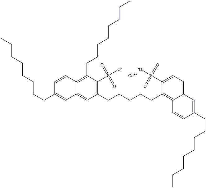 Bis(1,6-dioctyl-2-naphthalenesulfonic acid)calcium salt Struktur