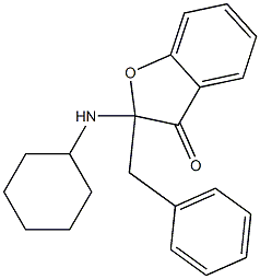 2-Benzyl-2-cyclohexylaminobenzofuran-3(2H)-one Struktur