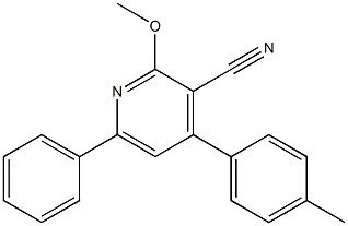 4-(p-Tolyl)-6-phenyl-2-methoxypyridine-3-carbonitrile Struktur