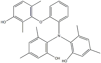 N,N-Bis(6-hydroxy-2,4-dimethylphenyl)-2-(3-hydroxy-2,6-dimethylphenoxy)benzenamine Struktur