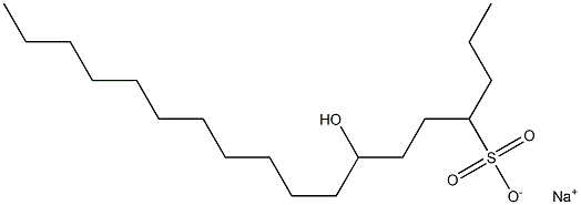 7-Hydroxyoctadecane-4-sulfonic acid sodium salt Struktur