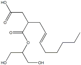 2-(2-Octenyl)succinic acid hydrogen 1-[2-hydroxy-1-(hydroxymethyl)ethyl] ester Struktur