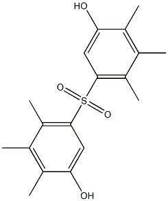 3,3'-Dihydroxy-4,4',5,5',6,6'-hexamethyl[sulfonylbisbenzene] Struktur