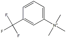 3-(Trifluoromethyl)phenyltrimethylaminium Struktur