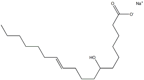 (E)-7-Hydroxy-11-octadecenoic acid sodium salt Struktur