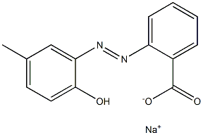 2-[(2-Hydroxy-5-methylphenyl)azo]benzoic acid sodium salt Struktur