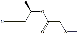 (Methylthio)acetic acid (R)-1-(cyanomethyl)ethyl ester Struktur